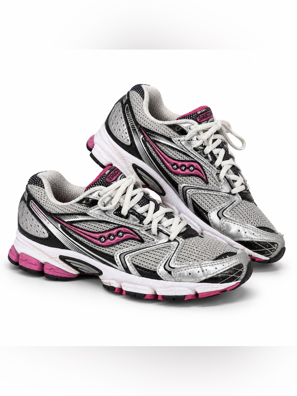 Saucony Grid Stratos 5 Women’s Size 8.5 Silver Pink Running Shoes